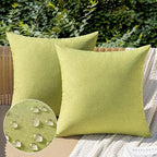 MIULEE Pack of 2 Decorative Outdoor Solid Waterproof Throw Pillow Covers Spring by MIULEE