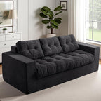 MAXYOYO Oversized Loveseat Sofa Couch, Upholstered Bean Bag Chair Cloud 3-Seat by MAXYOYO