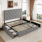 Allewie Upholstered Full Size Platform Bed Frame - Image 8