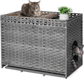 Cat Litter Box Enclosure with Soft Litter Mat; Hidden Kitten Washroom Furniture by Catlitterboxenclosure