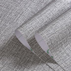 Grey Contact Paper Peel and Stick Wallpaper 32.8ft Pre-Pasted Grasscloth - Image 3