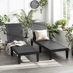 Outdoor Lounge Chairs Set of 2, 5-Position Adjustable Tanning Chairs - Image 8