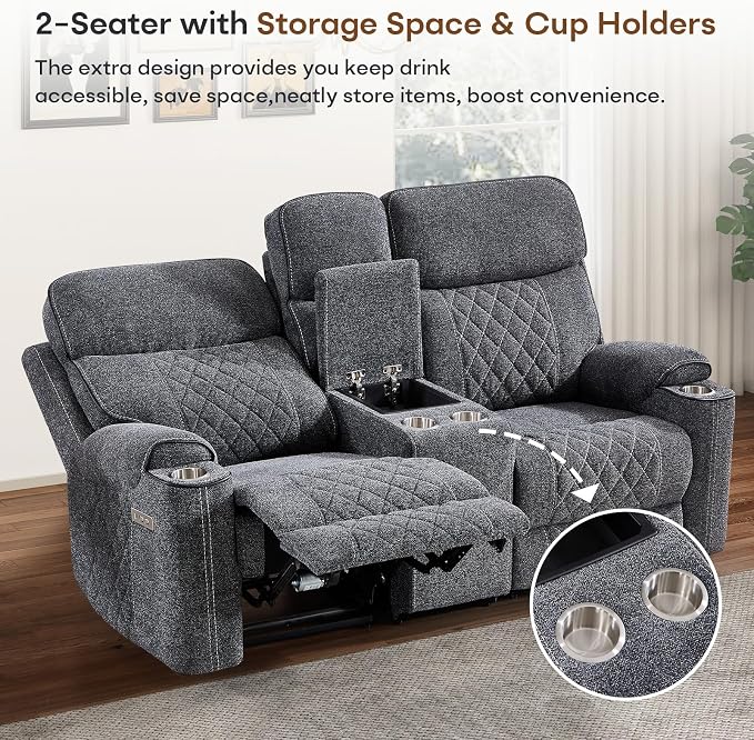 HAOMARKETS Electric Reclining Loveseat Couch - Image 5