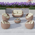 TWT 6-Piece Aluminum Patio Furniture Set, Olefin Rope Modern Outdoor by TWT