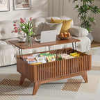 Lift Top Coffee Table with Hidden Compartment, Mid Century Modern Coffee Table - Image 3