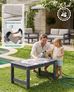 SERWALL 5 Pieces HDPE Outdoor Sofa Set - Image 7