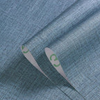 Blue Peel and Stick Wallpaper Linen Contact Paper - Image 3