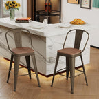 Andeworld Metal Bar Stools Set of 2, 26 inch Counter Height Barstools - Image 8