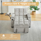 oaaktu Large Size Convertible Sleeper Chair Futon Sofa Bed, Comfortable Thick - Image 2