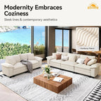 SUNSHINE VALLEY 3 Piece Living Room Sofa Furniture Set, Corduroy Modular 2 - Image 8