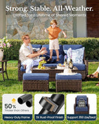 HILLGA 4-Piece Luxury Patio Furniture Set - Image 6