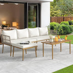 YITAHOME Patio Furniture Set, 6 Pieces Outdoor Rattan Woven Sectional Sofa by YITAHOME