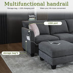 150.4" Large Sectional Couches for Living Room, 8 Seater L Shaped Modular - Image 6