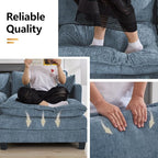 113'' V Shaped Cloud Sectional Sofa, Oversized Deep Seat Couches - Image 5