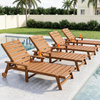 Outdoor Lounge Chair with 5-Position Adjustable, Outside Lounge Chair with Cup - Image 9