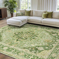 RELEANY Area Rugs 7'x9' Washable Non-Slip, Floral Vintage Distress Print by RELEANY