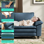 LINSY HOME 123" Modular Sectional Sofa, 3-Seat Corduroy Modern Cloud Couch - Image 4