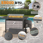 6-Seat Modern Outdoor Wicker Rattan Patio Furniture Set - Image 7
