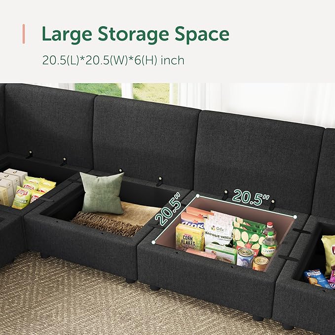 HONBAY Modular Sectional Sleeper Sofa - Image 6
