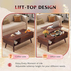 WLIVE Coffee Table for Living Room, Lift Top Coffee Table - Image 5