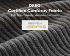 CHIC HOUSE Middle Module for Modular Couch, Corduroy Customizable Chaise - Image 7