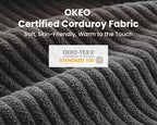 CHIC HOUSE Middle Module for Modular Couch, Corduroy Customizable Chaise - Image 7