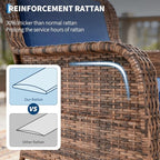 Patio Rocking Chair for Outdoor, Rattan Wicker Chair - Image 3