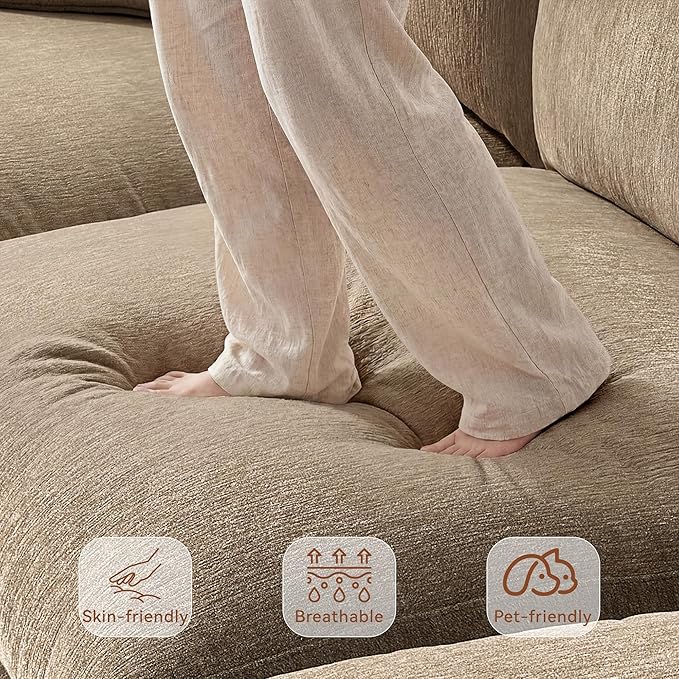 Ihanherry 141" Oversized Cloud Sectional Couches - Image 6