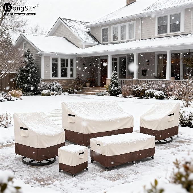 Outdoor 2-Seater Loveseat Cover, Patio Sofa Covers Fits up to 58W x 32.5D x 31H - Image 8