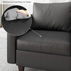 EASE MOOSE Armrest Module for Modular Sectional Sofa, Faux Leather Side - Image 5