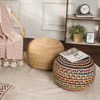 REDEARTH · Round Pouf Ottoman - Image 2
