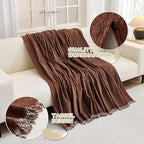 MYSKY HOME Chocolate Couch Cover Non Slip Dog Sectional Sofa Cover - Image 3