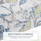 HUIMO Printed Wingback Accent Chair, Linen Upholstered High Back Armchair - Image 7