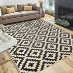 SAND MINE Reversible Mats, Plastic Straw Rug, Modern Area Rug, Large Floor Mat by SANDMIND