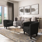 BELLEZE Living Room Chair, Teddy Polyester Accent Barrel Chair, Club Tub Sofa - Image 5