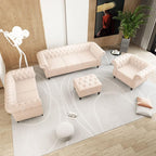QHITTY 3 Piece Living Room Set, Sectional Chesterfield Sofa Chair Contemporary - Image 8