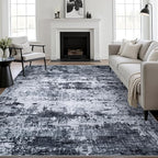 4x6 Area Rug Living Room Rug: Washable Modern Abstract Soft Thin Rug Indoor - Image 2