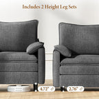 Vesgantti 142" Oversized Sectional Sofa Bed, 8-Seater Modular Sleeper Cloud - Image 3
