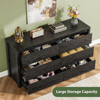 GarveeHome 6 Drawer Dresser for Bedroom, Wide Wood Chest of Drawers Handle Free - Image 5