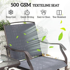 Outsunny 3 Piece Outdoor Glider Chair - Image 4