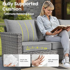 ovios 5 Pieces Patio Furniture Set, Outdoor Wicker Sofa Couch - Image 6