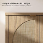 SICOTAS 68" W Rattan Sideboard Buffet Cabinet - Image 6