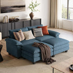 LINSY HOME 90" Modular Cloud Love Seat Sofa, Corduroy Soft Sectional Couch by LINSYHOME