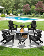 SERWALL Folding Outdoor Side Table Set of 4, Small Adirondack Side Table - Image 11