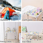 Yriuat Folding Camping Table 2ft Portable Pinic Table Adjustable Height Small - Image 6