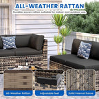 Patio Furniture Sets, 7-Piece Outdoor Patio Furniture - Image 4