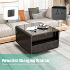 LUMISOL Smart Side Table with Built-in Fridge, Wireless Charging, Temperature - Image 6