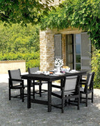 SERWALL 5 Piece Patio Dining Sets, Outdoor HDPE Dining Furniture Set - Image 8