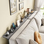 Kitstorack 2-Pack Dark Gray Long Sofa Table Behind Couch, Adjustable Height & 2 - Image 2