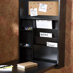 SEI Furniture - Minford Fold-out Convertible Desk - Black - Transitional Design - Image 5